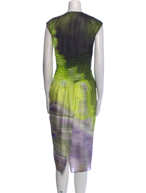 Dries Van Noten Tie-Dye Print Midi Length Dress