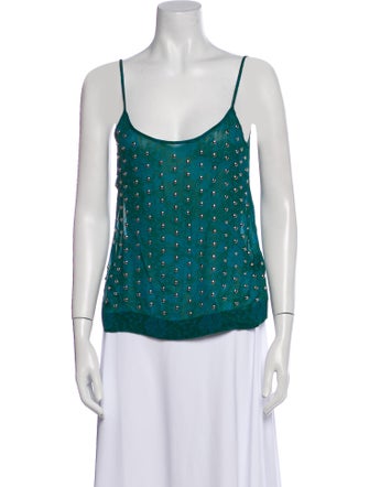 Dries Van Noten Floral Print Scoop Neck Top