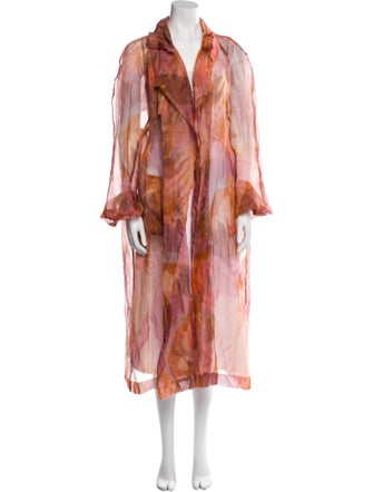 Dries Van Noten Silk Printed Coat