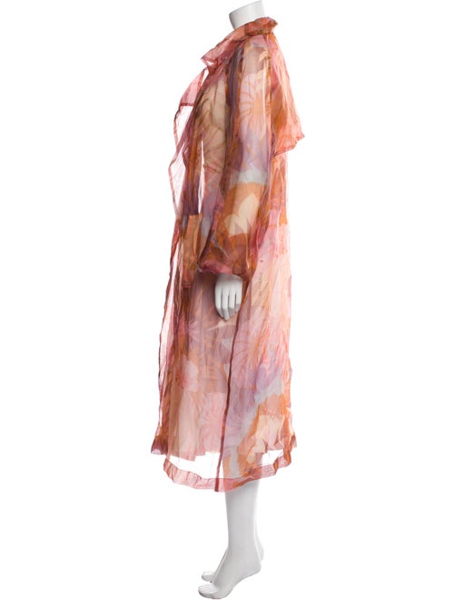 Dries Van Noten Silk Printed Coat