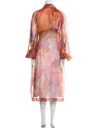Dries Van Noten Silk Printed Coat