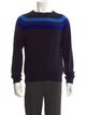Dries Van Noten Merino Wool Colorblock Pattern Pullover