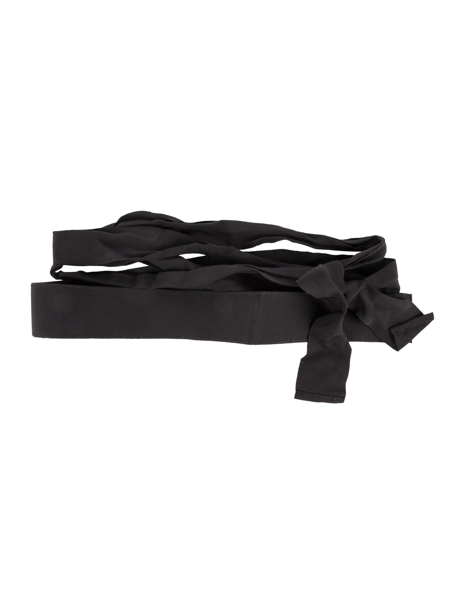Dries Van Noten Leather Grosgrain Trim Waist Belt