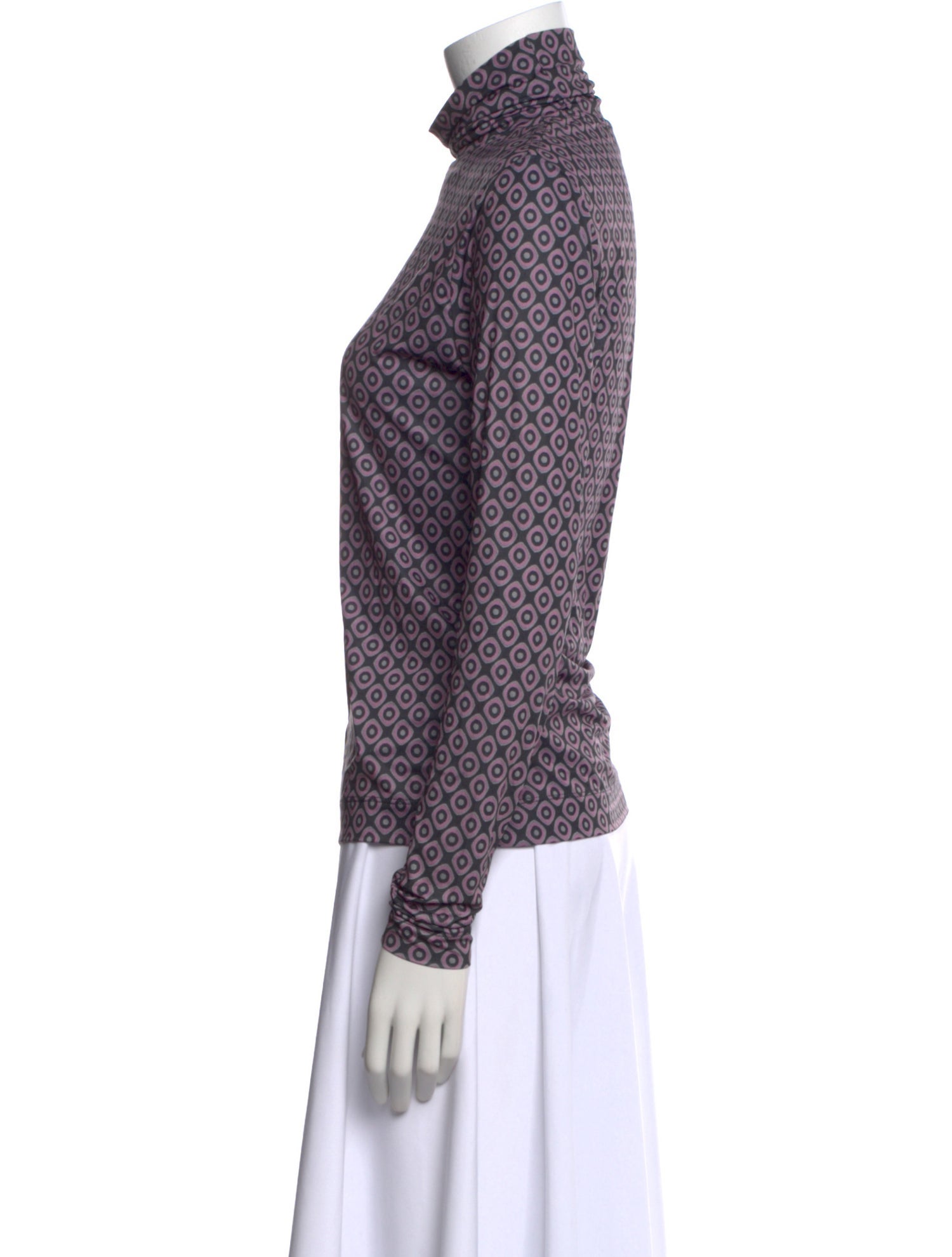 Dries Van Noten Printed Turtleneck Top