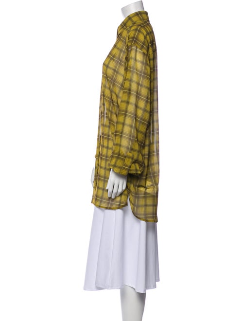 Dries Van Noten Plaid Print Long Sleeve Tunic