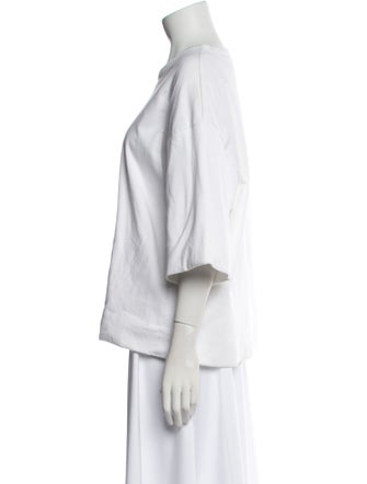 Dries Van Noten Scoop Neck Three-Quarter Sleeve T-Shirt