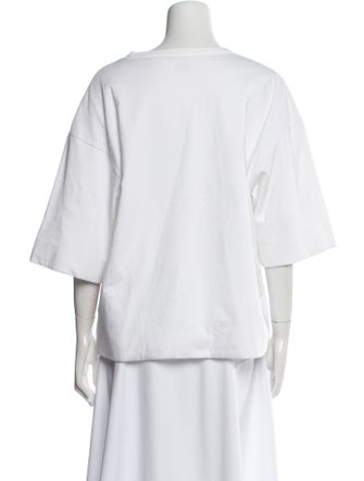 Dries Van Noten Scoop Neck Three-Quarter Sleeve T-Shirt