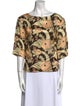 Dries Van Noten Floral Print Scoop Neck Blouse