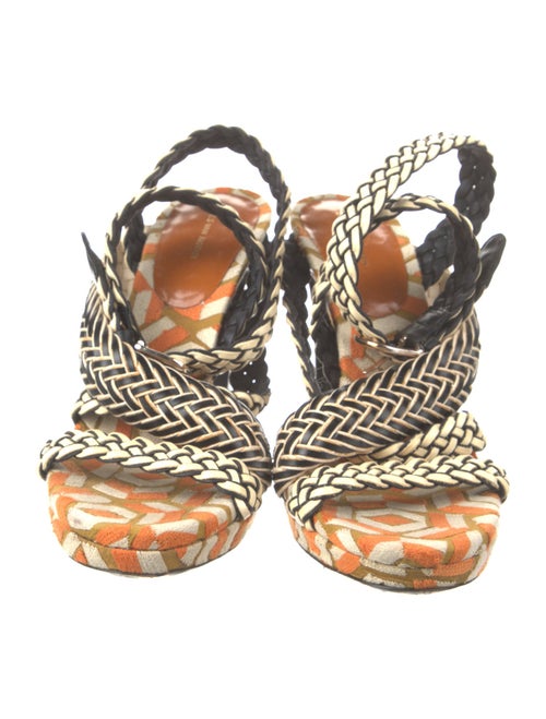 Dries Van Noten Leather Printed Sandals