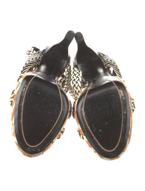 Dries Van Noten Leather Printed Sandals