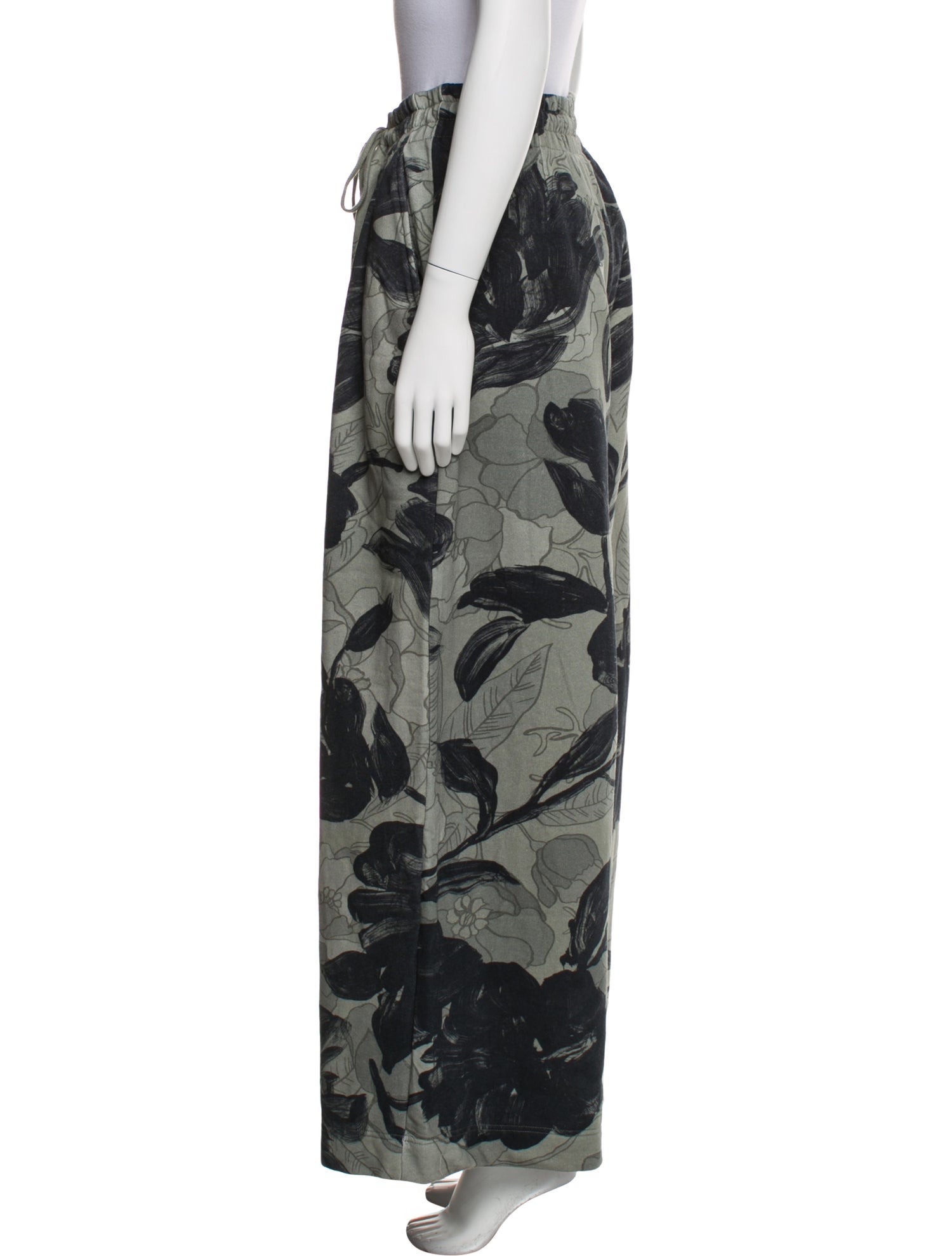 Dries Van Noten Floral Print Wide Leg Pants