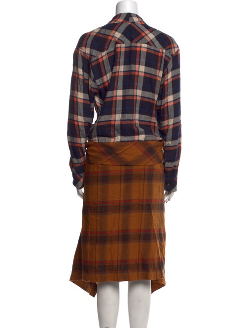 Dries Van Noten Plaid Print Knee-Length Dress