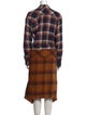 Dries Van Noten Plaid Print Knee-Length Dress
