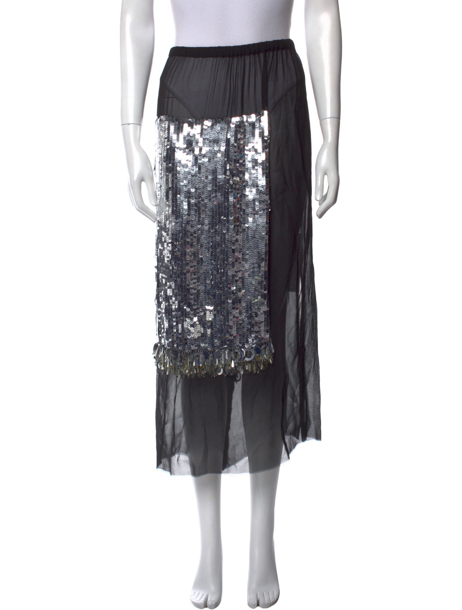 Dries Van Noten Sequin Embellishments Midi Length Skirt