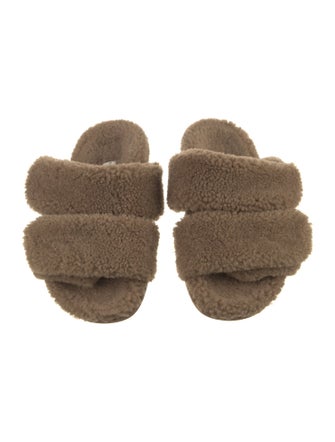 Dries Van Noten Shearling Slides