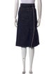 Dries Van Noten Raw-Edge Trim Knee-Length Skirt