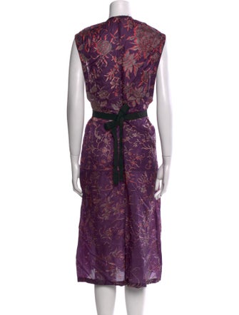 Dries Van Noten Silk Midi Length Dress