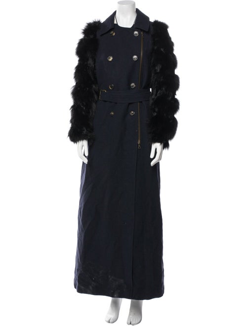 Dries Van Noten Wool Faux Fur Coat