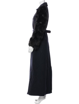 Dries Van Noten Wool Faux Fur Coat