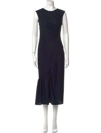 Dries Van Noten Crew Neck Midi Length Dress
