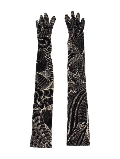 Dries Van Noten Patterned Long Gloves