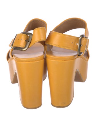 Dries Van Noten Vegan Leather Slingback Sandals