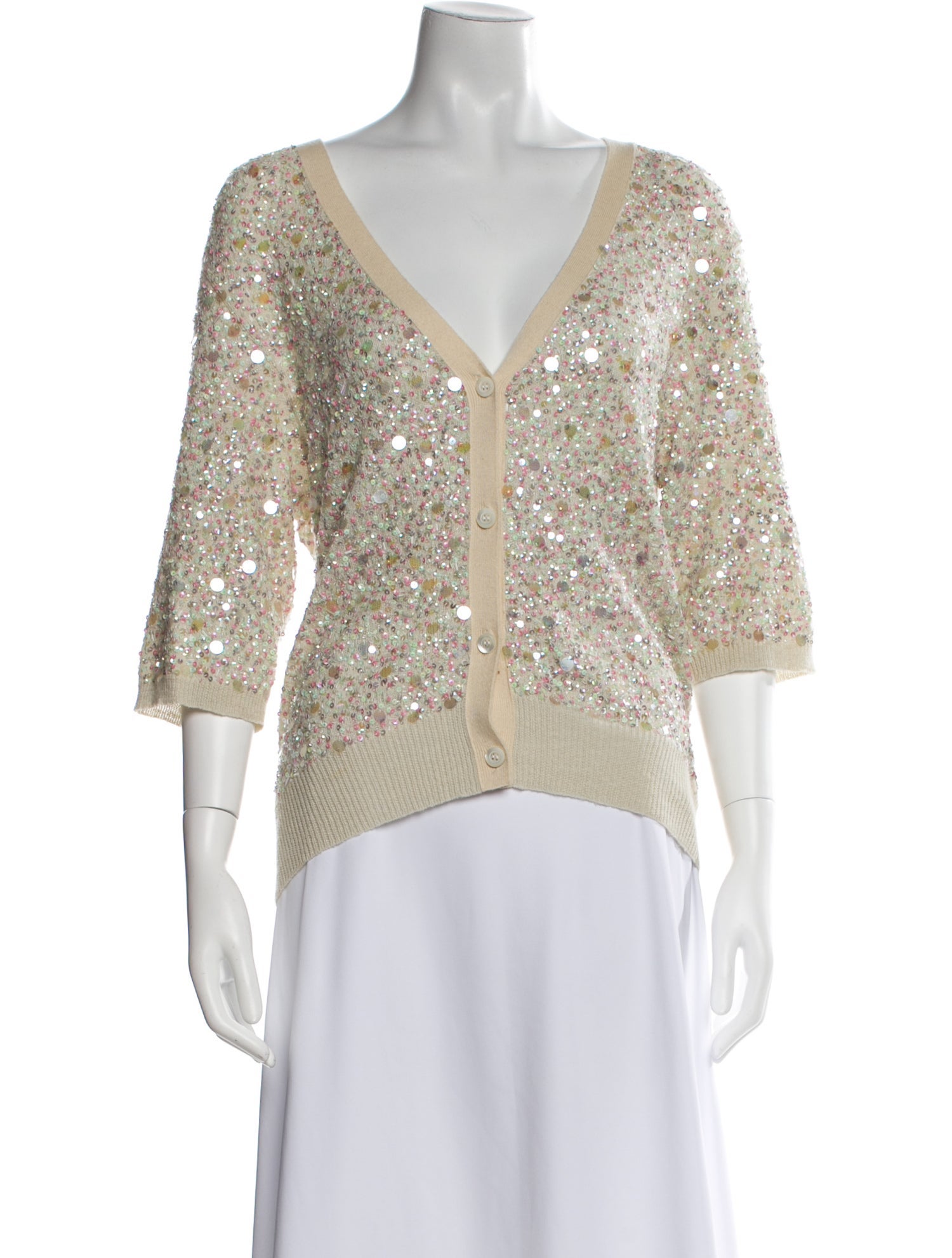 Dries Van Noten Merino Wool Patterned Crop Top