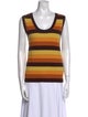 Dries Van Noten Striped Scoop Neck Top