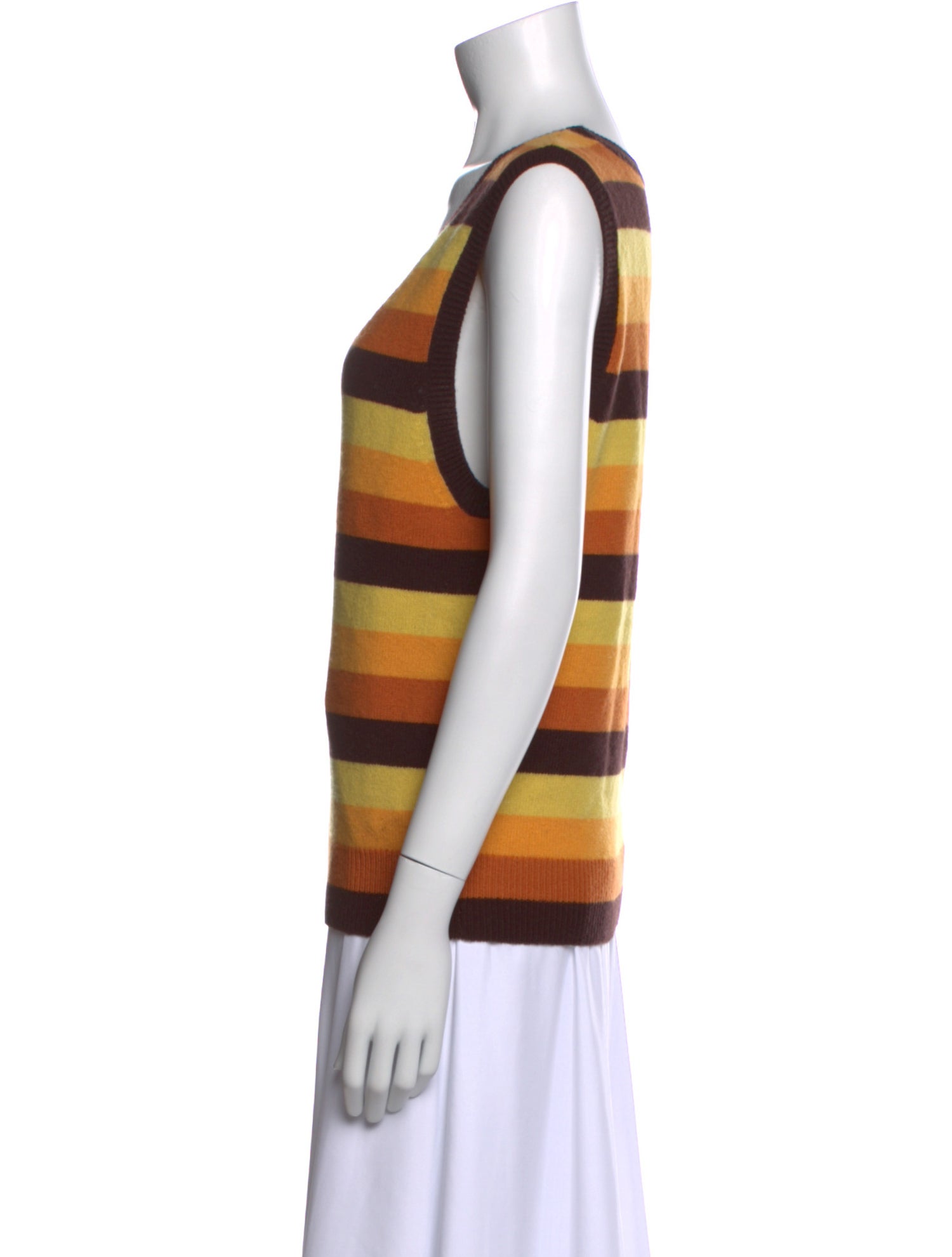 Dries Van Noten Striped Scoop Neck Top
