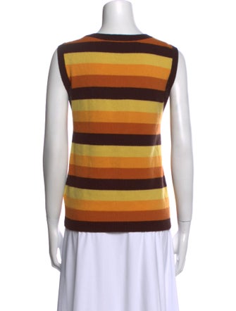 Dries Van Noten Striped Scoop Neck Top