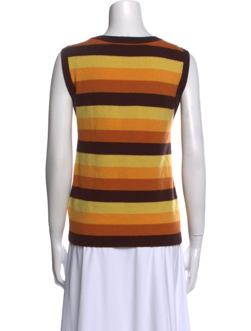Dries Van Noten Striped Scoop Neck Top
