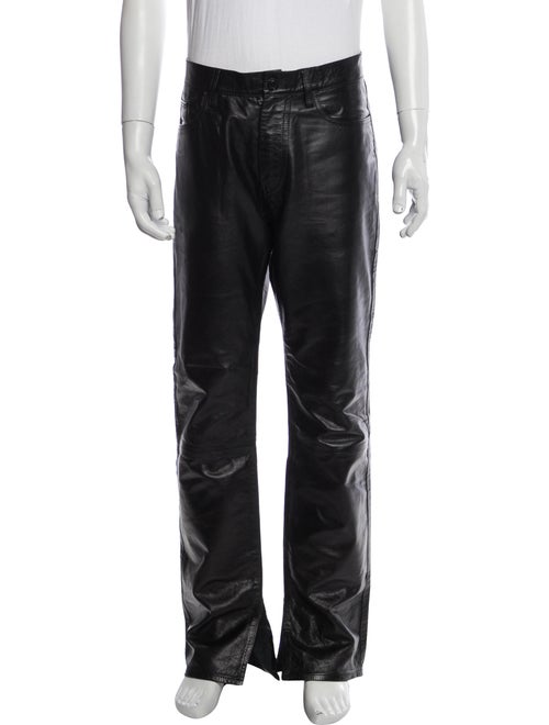 Dries Van Noten Leather Moto Pants
