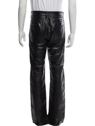 Dries Van Noten Leather Moto Pants