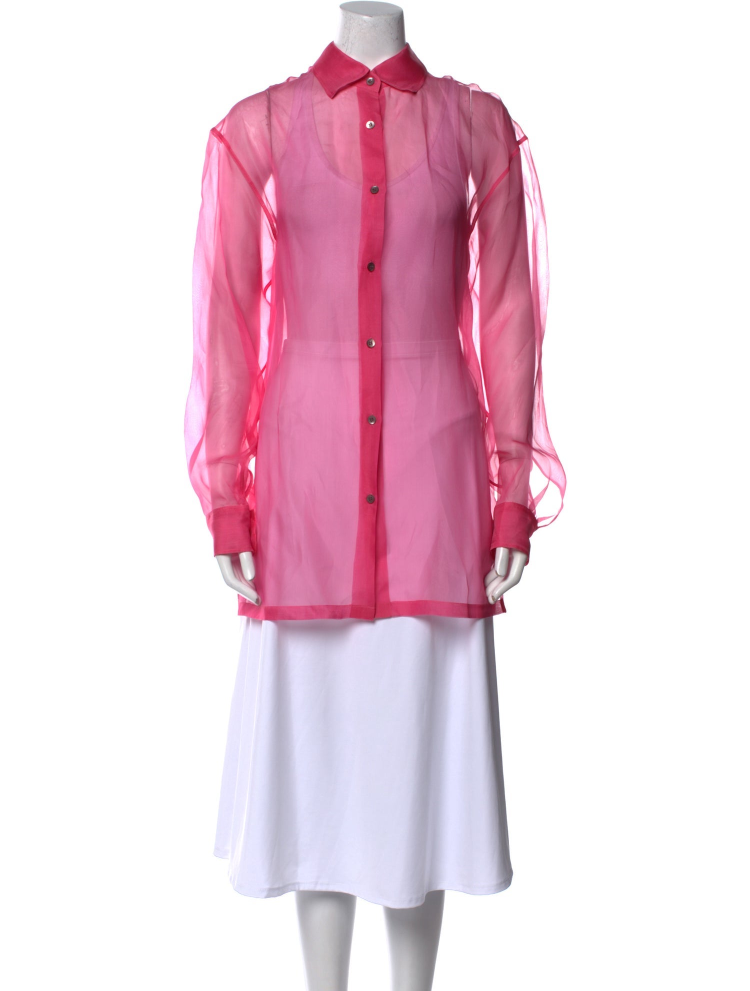 Dries Van Noten Silk Long Sleeve Tunic