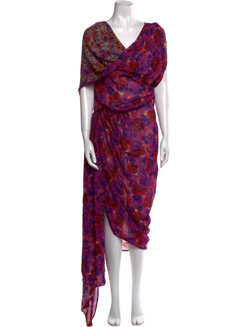 Dries Van Noten Printed Long Dress