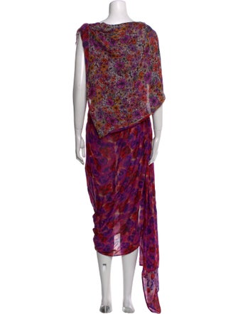 Dries Van Noten Printed Long Dress