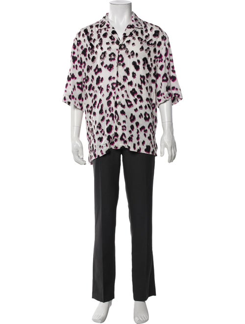 Dries Van Noten Animal Print Short Sleeve Shirt