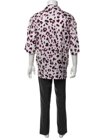 Dries Van Noten Animal Print Short Sleeve Shirt