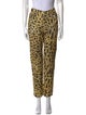 Dries Van Noten Animal Print Straight Leg Pants