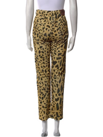 Dries Van Noten Animal Print Straight Leg Pants