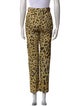 Dries Van Noten Animal Print Straight Leg Pants