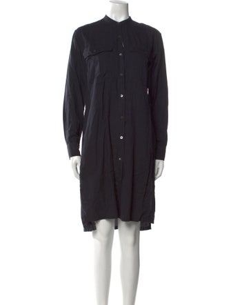 Dries Van Noten Mock Neck Knee-Length Dress