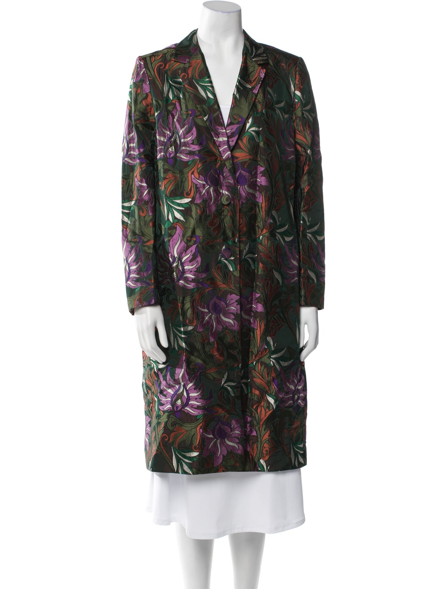 Dries Van Noten Floral Print Coat