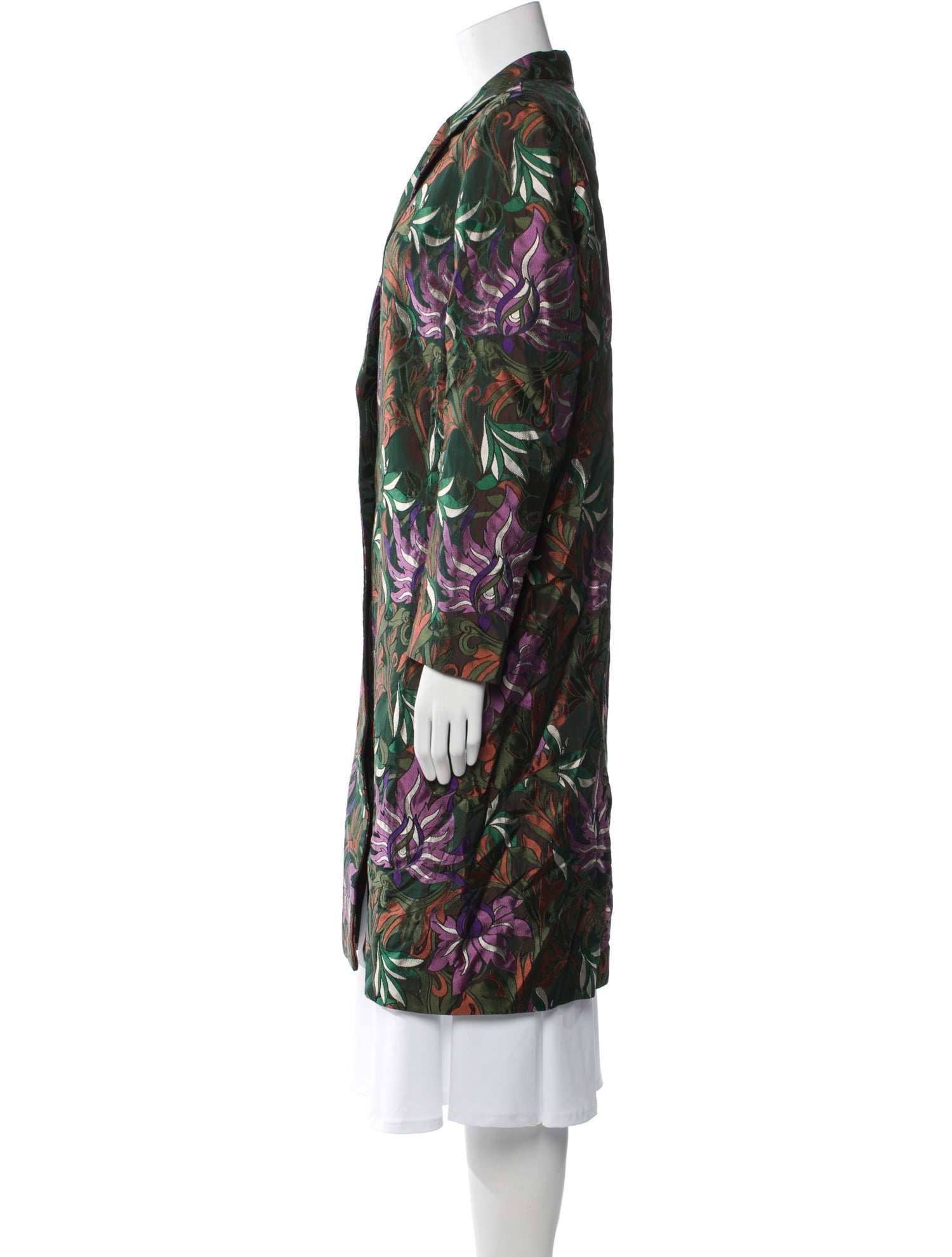 Dries Van Noten Floral Print Coat