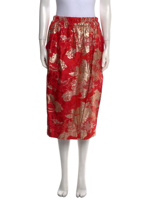 Dries Van Noten Printed Knee-Length Skirt
