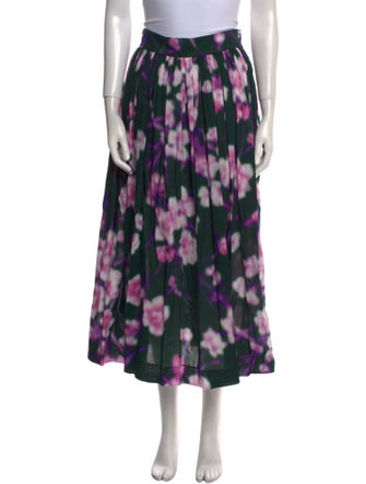 Dries Van Noten Floral Print Midi Length Skirt