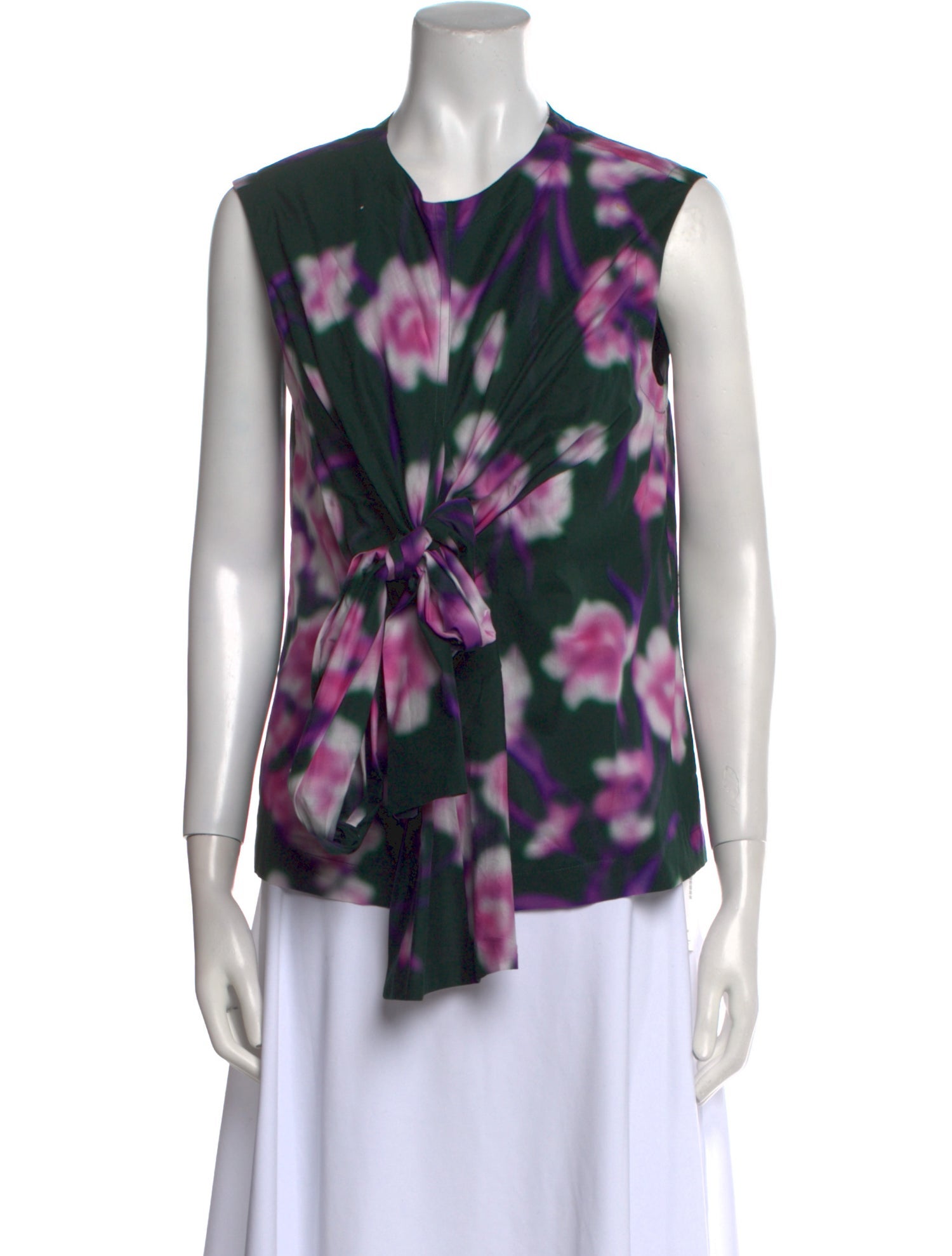 Dries Van Noten Floral Print V-Neck Blouse