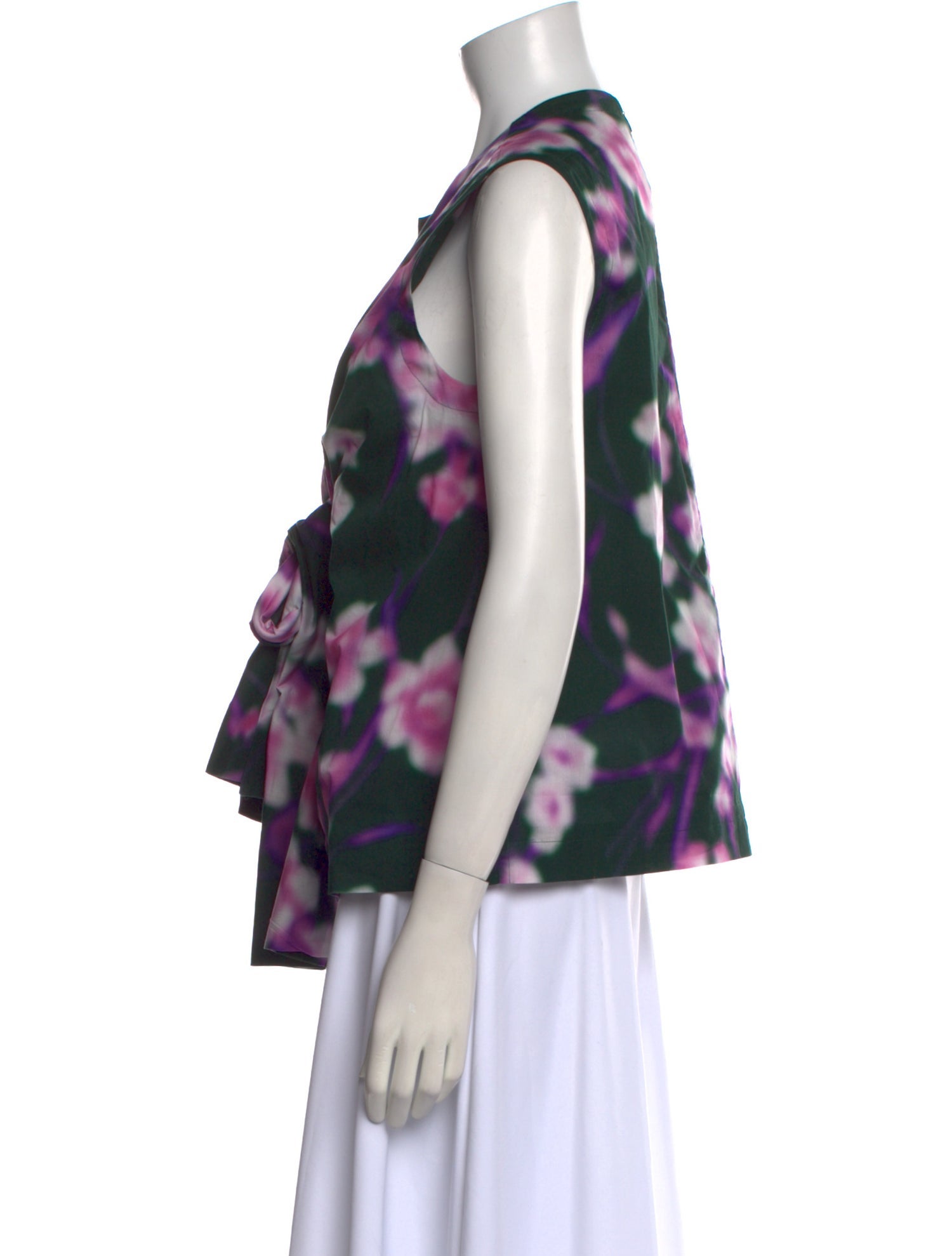 Dries Van Noten Floral Print V-Neck Blouse