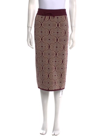 Dries Van Noten Printed Knee-Length Skirt
