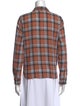 Dries Van Noten Plaid Print Long Sleeve Button-Up Top